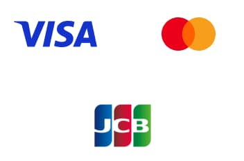 対応するクレジットカードの画像リスト【VISA】【MASTER CARD】【AMEX】